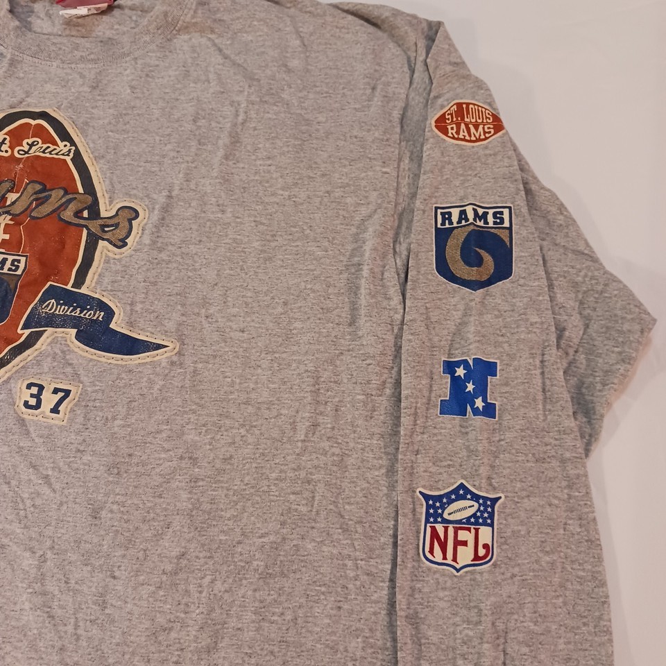 NFL St Louis Rams West Division Men's Gray T-Shirt Long Sleeve Size 2XL Item image 5