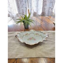 Antique Germany Oval Scalloped Bowl, CT Carl Tielsch, Centerpiece Dish 13-3/4&quot; - $38.00