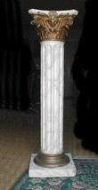 Corinthian Column Pedestal with Capital and Base : width 11 1/4; X depth 11 1/4; - $239.80