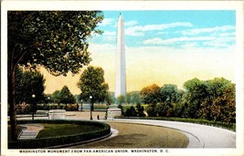 Washington Memorial from Pan American Union Washington D.C. Vintage  Postcard. - £5.13 GBP