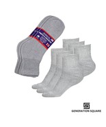 12 Pairs Diabetic Ankle Cushioned Socks Grey Overall Unisex - $23.57 CAD