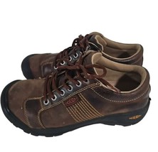Keen Shoes Austin Leather Lace Up Sneaker Mens 9 Brindle Low Top Comfort Casual - £35.57 GBP