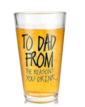 Gifts for Dad Men 16 OZ Funny Beer Glass Great Xmas Gift - £12.81 GBP