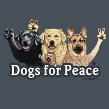 Dog T-shirt Dogs For Peace Small Medium Large XL 2XL Cotton NWT Short Sleeve New - £17.55 GBP