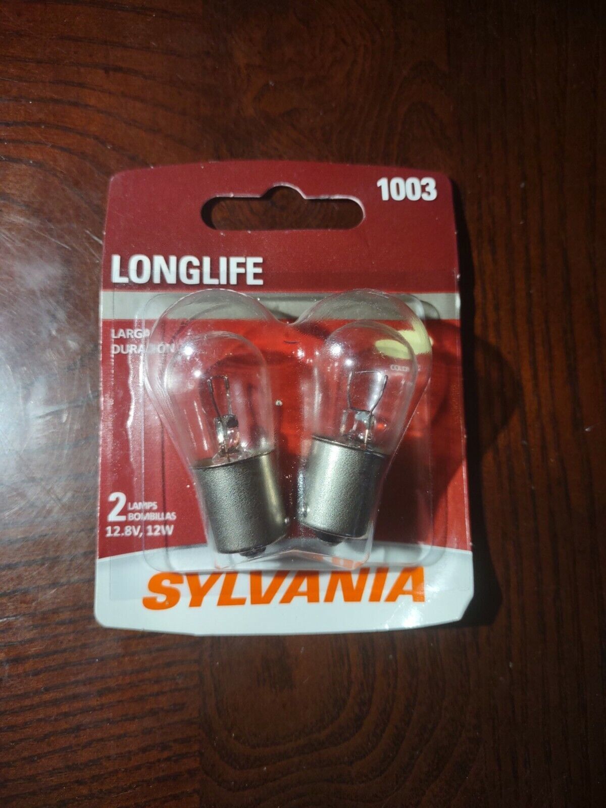 Sylvania 1003 LongLife Large Lamps 12.8V , 12W-1pk 2 Bulbs-New(Pack Has ... - $12.75