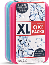 Fit + Fresh XL Cool Coolers Freezer Ice Pack for Lunch Box, Coolers, Bea... - £27.04 GBP