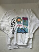 Miller Vtg  Summer Palm Tree Beach Water 80s Crewneck Sweatshirt Mens Si... - $34.99
