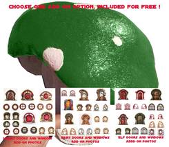 Oversized Freeform Rigid Foam Mushroom form GREEN HEAD Fantasy Craft,Hobbit home - £37.12 GBP