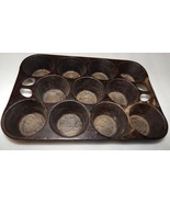 Cast Iron Muffin Pan 11 Cup Vintage Wagner Ware 11 1/16” x 7 5/8” Oven S... - $32.99