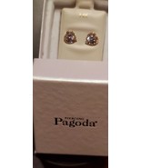 Solitaire 1.00CT Halo Cz Stud Earrings genuine 14K White Gold studs New ... - $3,873.58 MXN