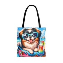 Tote Bag, Dog on Beach, Pekinese, Tote bag, 3 Sizes Available, awd-1230 - £22.38 GBP+