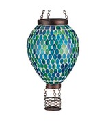 Mosaic Hot Air Balloon Solar Lantern 5.75&quot;x5.75&quot;x15&quot; - $116.09 CAD