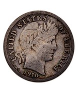 1910-S 10C Barber Dime Fine Condition, Nice Detail for Grade, Complete L... - $97.73 CAD
