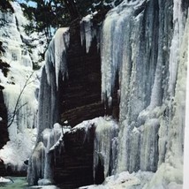 Watkins Glen State Park Frozen Pools Postcard Vintage New York - £10.02 GBP