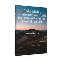 Express Your Love Gifts Bible Verse Canvas God is Faithful 1 Corinthians 1:9 Wal - £109.01 GBP