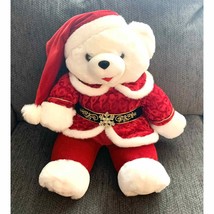 2000 Dan Dee Snowflake Teddy Bear Christmas Holiday White Stuffed Plush 18&quot;  - £22.71 GBP