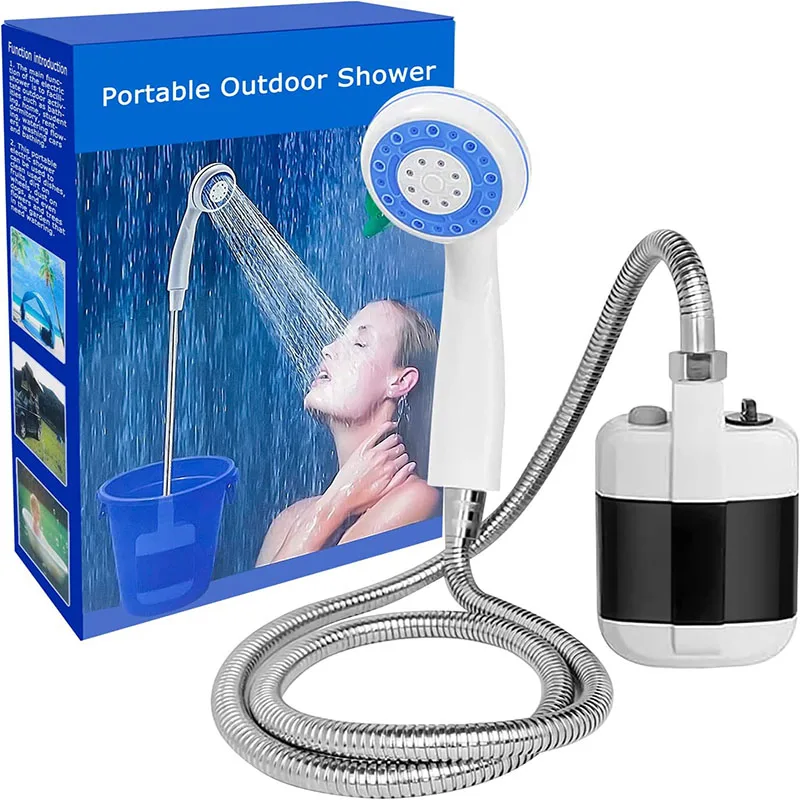 Portable Outdoor Shower Outdoor Camping Rechargeable Shower Pump IPX7 Waterproof - £39.93 GBP