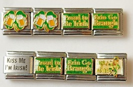 Proud to be Irish Beer Luck o&#39; Irish St Patrick&#39;s 9mm Italian Charms Casa D&#39;Oro - £3.97 GBP+