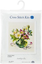 RTO Counted Cross Stitch Kit 10.43 Inch X10.43 Inch Tender Briar Flowers... - $34.61