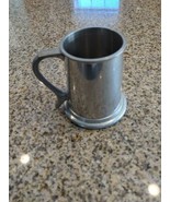 VINTAGE SHEFFIELD ENGLISH PEWTER TANKARD w GLASS BOTTOM, BARWARE - €6,82 EUR