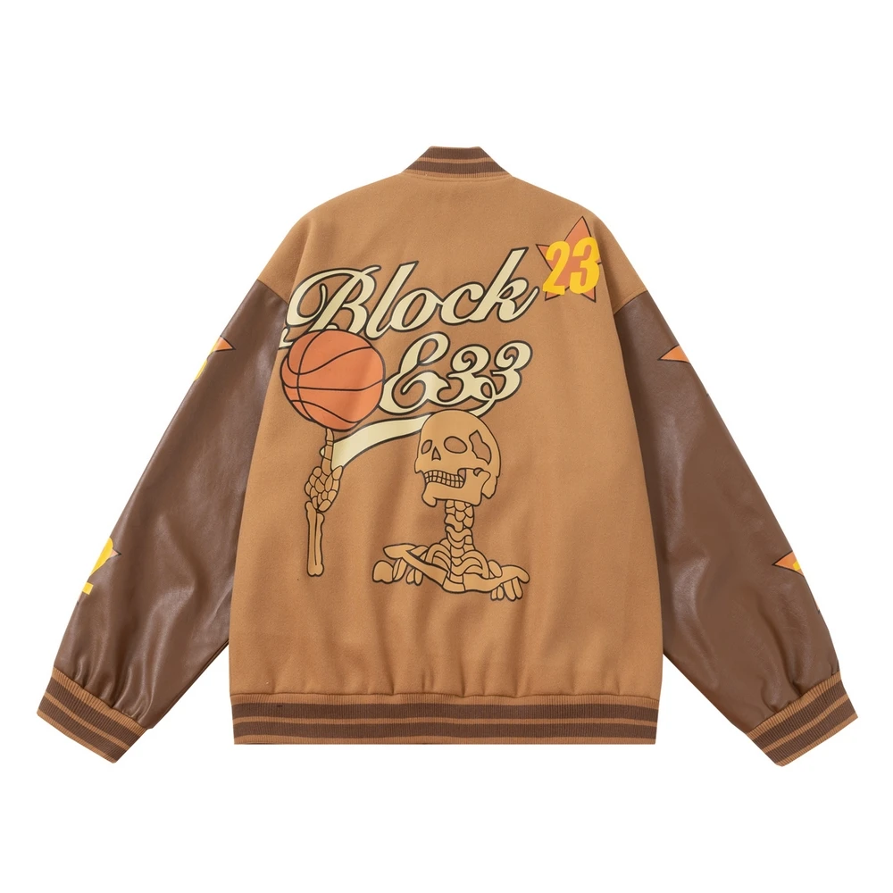   Baseball Jackets Hip Hop Streetwear Funny  Basketball Varsity Bomber Windbreak - £353.23 GBP