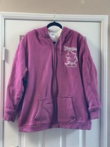 Disney Mickey Jacket Womens 2XL Disneyland Hoodie 55 Anniversary Faux Fu... - £24.03 GBP