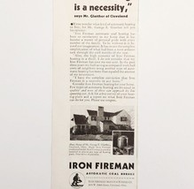 1934 Iron Fireman Automatic Coal Burner Advertisement Heat Ephemera - $372.61 MXN