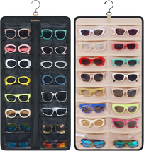 Hanging Jewelry Organizer, Dust Proof Sunglasses Storage Case Wall Mounted, Trav - £23.93 GBP