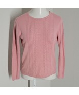 Classic Elements Knit Pink Pullover Sweater ~ Sz S ~ Long Sleeve ~ Beads - £17.91 GBP