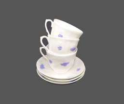 Three Adderley Chelsea cup and saucer sets made in England. Minor flaw. - £58.91 GBP