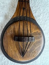 Vtg Hand Made Wooden Guitar Violin Banjo Shaped Wall Home Decor 15” x 5” **Flaw - £6.76 GBP