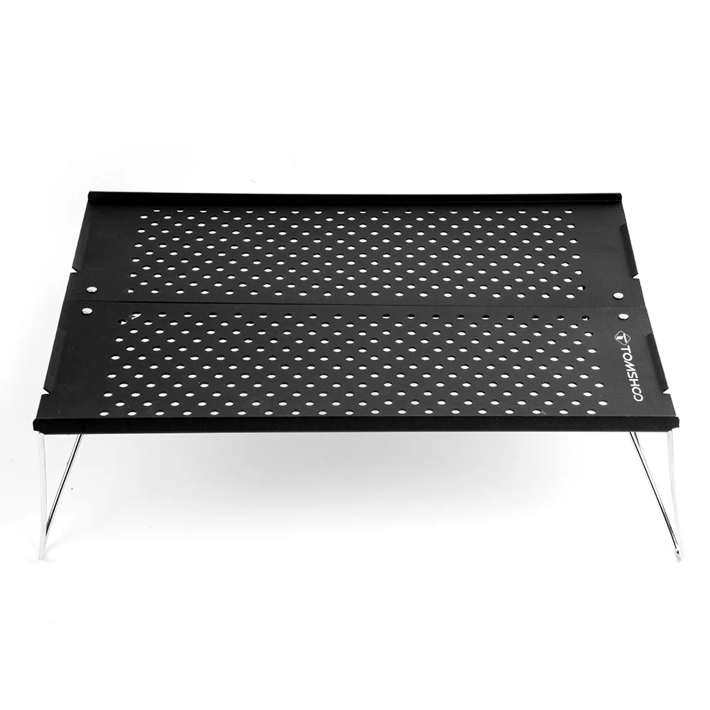 Tomshoo Compact Camping Table Small Folding Table Outdoor Metal For Camping - £29.28 GBP