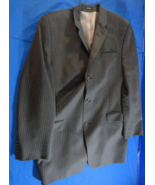 BLACK, WHITE STRIPED CALVIN KLEIN FORMAL DRESS COAT 42X34 - $111.26