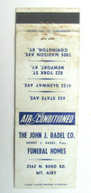 The John J. Radel Co. Funeral Homes - Ohio &amp; Kentucky 20 Strike Matchbook Cover - £1.18 GBP