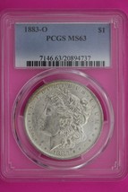 1883 O MS 63 Liberty Morgan Silver Dollar PCGS Certified Authentic Slab 858 - £77.28 GBP