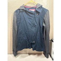 Abercrombie Kids Girls Cotton Hoody Jacket Blue Gray Gorpcore Outdoor Si... - $27.45