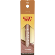 Burt&#39;s Bees 100% Natural Moisturizing Lip Shimmer with Beeswax, Caramel, 1 Tube. - £15.91 GBP