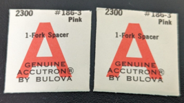 Lot of 2 NOS Vintage Genuine Bulova Accutron 2300 Fork Spacer Part #186-3 Pink - £10.89 GBP