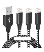 3 Pack 10 FT Nylon Charger Fast Charging Cord Cable Compatible With iphone - £7.63 GBP