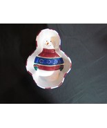 St. Nicholas Square Ceramic Smiling Snowman Candy Dish, 7 x 5&quot; 1998 - £11.20 GBP