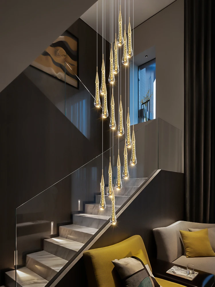 Crystal Pendant Lamp Modern Living Room Hanging Lamp Designer Crystal Penthouse - £40.31 GBP+