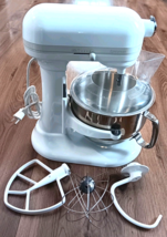 Used KitchenAid RKT2651XWW White Epicurean 6 QT 10 Speed Mixer Bowl Shields - $299.00
