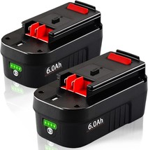 Lithium-Ion 6.0Ah! | Not Ni-Mh! 2Packs 18V Replace Battery For Black And... - $77.94