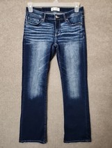 BKE Stella Bootcut Jeans Womens 29x31.5 Blue Distressed Slim Fit Low Rise Stretc - £31.03 GBP