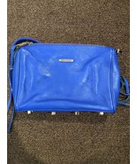 REBECCA MINKOFF COBALT BLUE ZIPPER CROSSBODY BAG TASSEL - £35.05 GBP