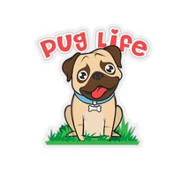 Pug Life Kiss-Cut Stickers - $6.23