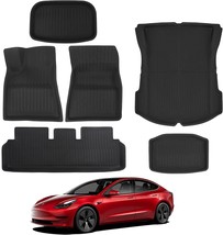 Basenor 6PCS Tesla Model 3 Floor Mats 3D Full Set Interior Liners All-We... - £124.93 GBP