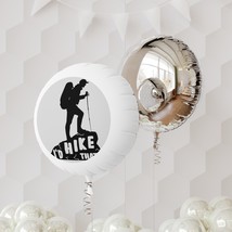 Floato™ Mylar Helium Balloon - Hike That - Black &amp; White Silhouette - Re... - £24.41 GBP