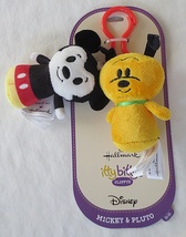 Hallmark Itty Bittys Clippys Disney Mickey &amp; Pluto Plush Clippy - £10.35 GBP