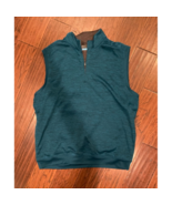 PGA TOUR Mens Golf Vest Blue Space Dye 1/4 Zipper Mock Neck XL - $26.88 CAD